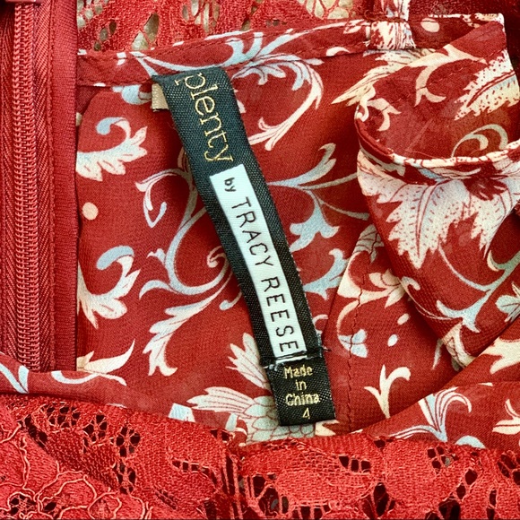 🍄 Anthro {Plenty by Tracy Reese} Maroon Arcadia Dress🍁 - Picture 6 of 6